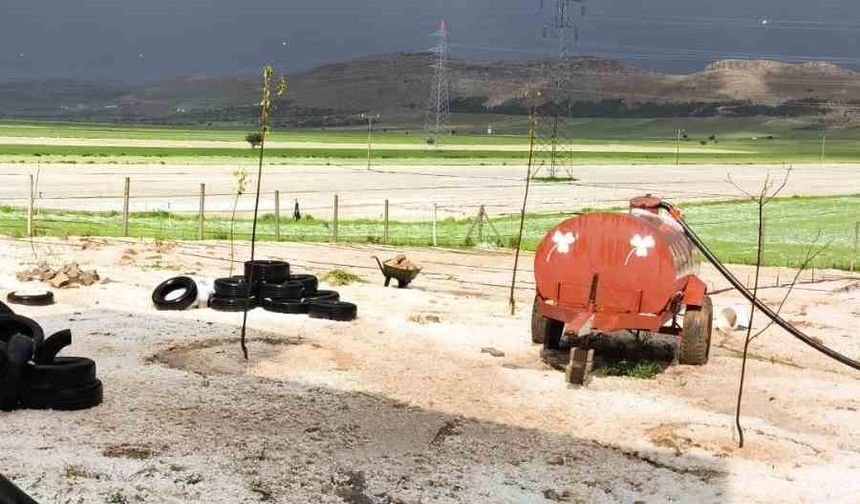 Mazıdağı’nda dolu yağışı hayatı olumsuz etkiledi