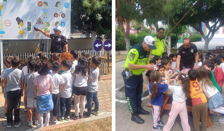 Tarsus Polisi'nden Öğrencilere Uygulamalı Trafik Eğitimi