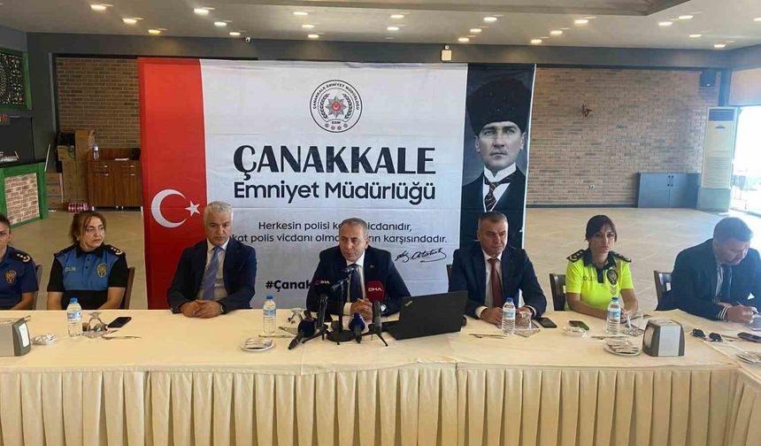 Çanakkale’de asayiş olaylarında yüzde 22.8 azalma yaşandı