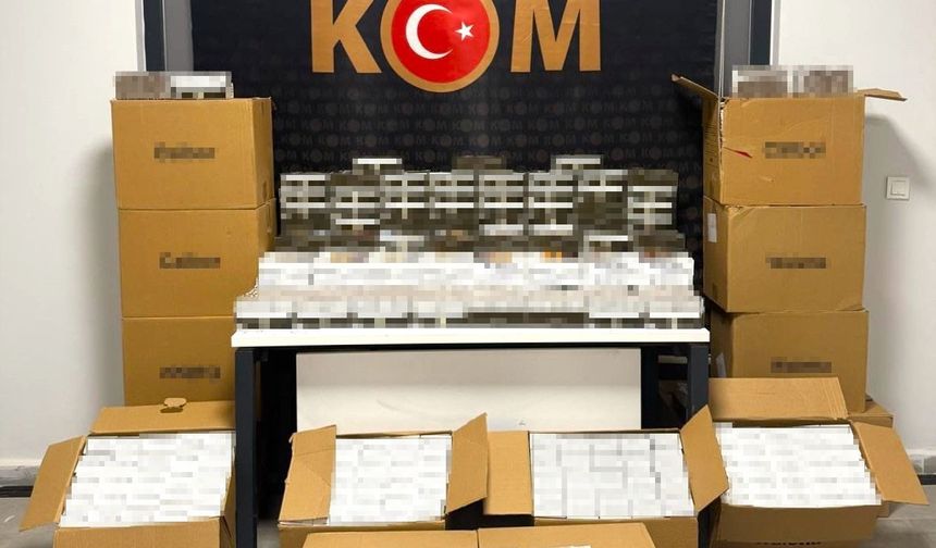 Yalova’da 150 bin adet dolu makaron ele geçirildi