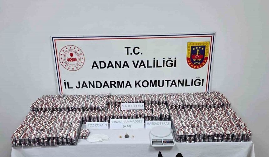 Adana’da 19 bin 167 adet uyuşturucu hap ele geçirildi: 1 tutuklama