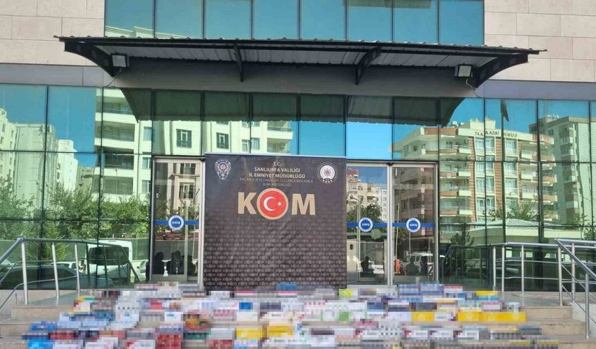 Şanlıurfa’da 55 bin paket kaçak sigara ele geçirildi: 10 gözaltı