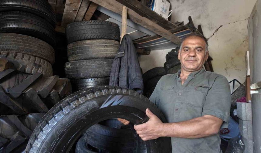 15 yaşında başladı, 35 yıldır araç lastiği ile yatıp kalkıyor