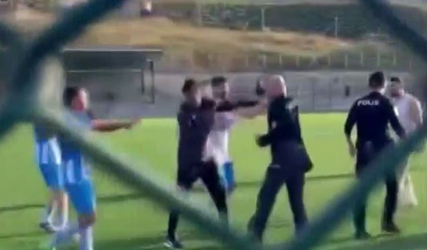 Amatör lig maçında çıkan tartışmayı polis biber gazıyla bastırdı