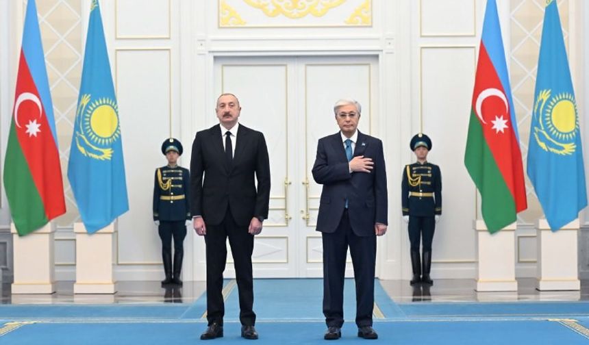 Azerbaycan Cumhurbaşkanı Aliyev, Kazak mevkidaşı Tokayev ile görüştü