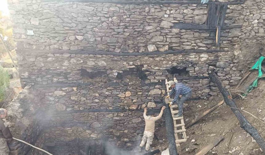 Bahçesaray’da odunluk yangını korkuttu