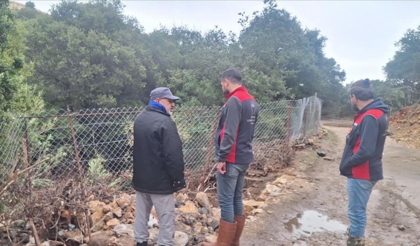 Gökçeada’da zarar gören ekili ve dikili alanlarda hasar tespit çalışmaları devam ediyor