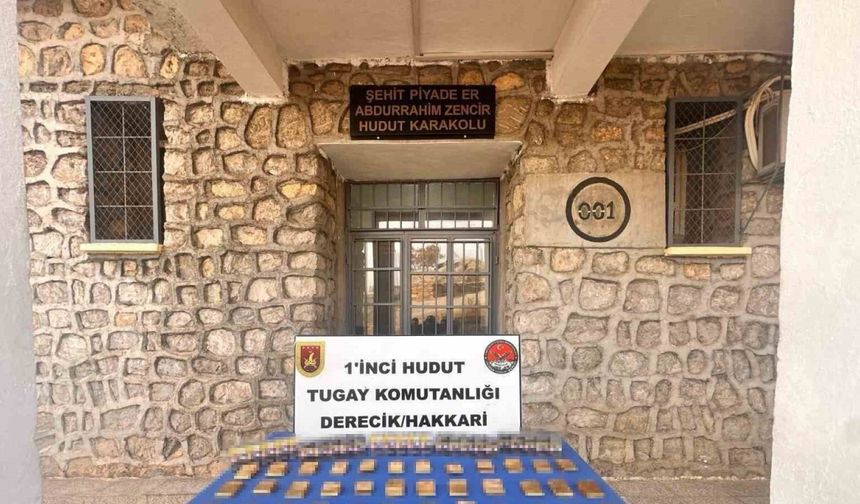 Hakkari’de 36 kilo sarma altın ele geçirildi