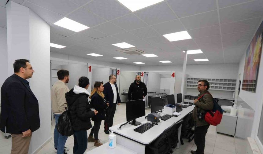 Hastane acil servisinde yeşil alan yenilendi