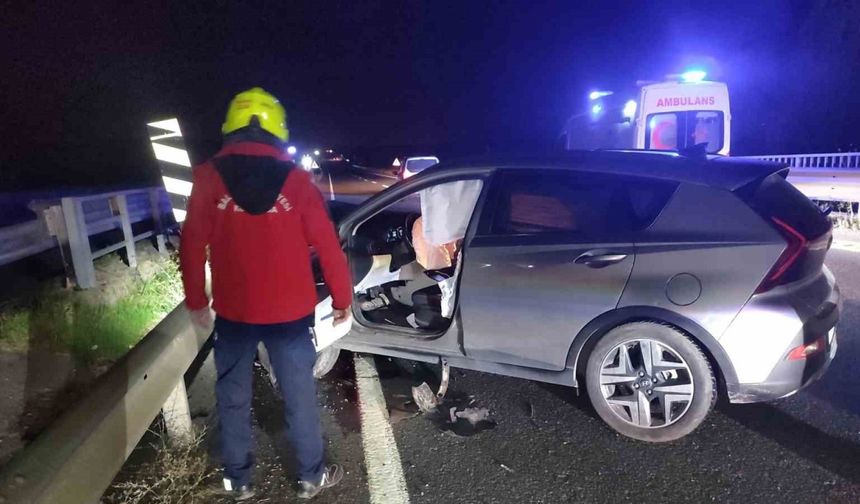 Havran’da otomobil ile motosiklet çarpıştı: 1 yaralı