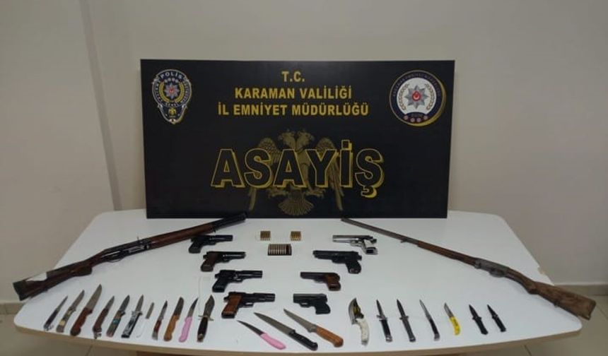 Karaman’da asayiş uygulamalarında yakalanan 11 kişi tutuklandı