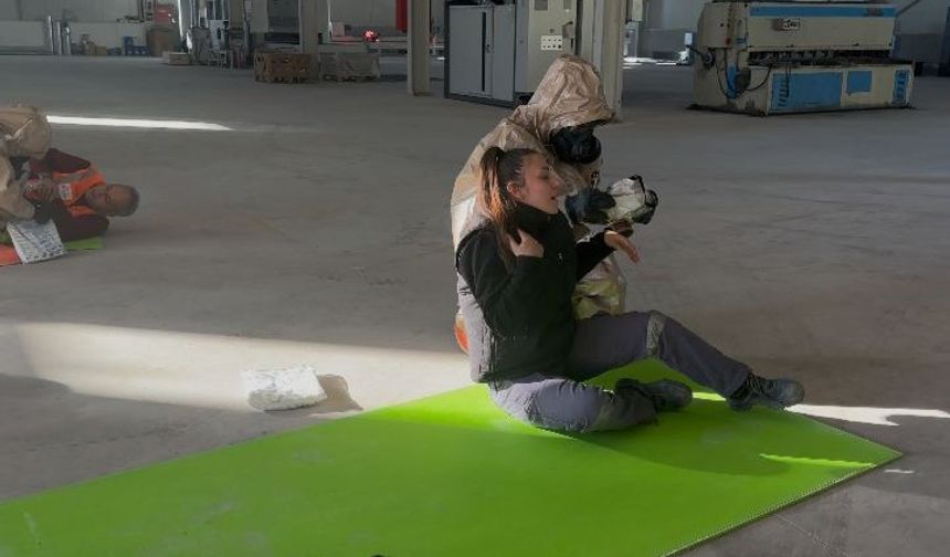 Burdur'da gerçeğini aratmayan yangın ve KBRN tatbikatı