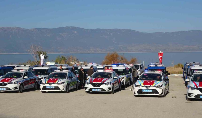 Burdur'da güvenlik güçlerine 56 yeni araç teslim edildi