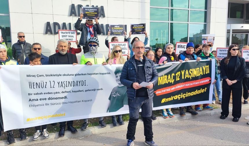 İlk duruşma görüldü: Bisikletli gruplar Miraç için adalet istedi