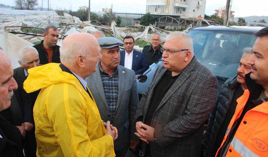 Şemsi Bayraktar'dan sel ve hortumdan zarar gören Antalyalı üreticiler için destek talebi