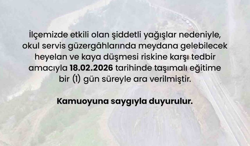 Feke'de taşımalı eğitime 1 gün ara verildi