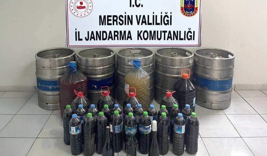 Mersin'de 685 litre sahte içki ele geçirildi