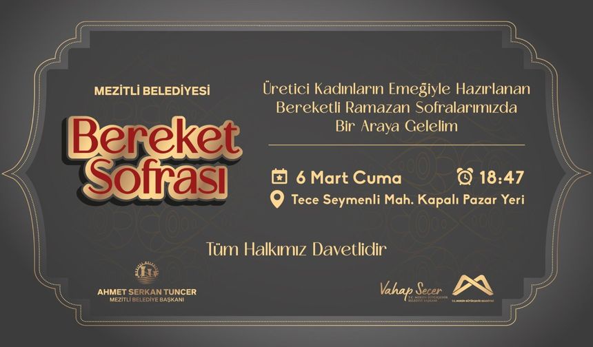 Mezitli'de Kadın Emeğiyle Bereket Sofrası