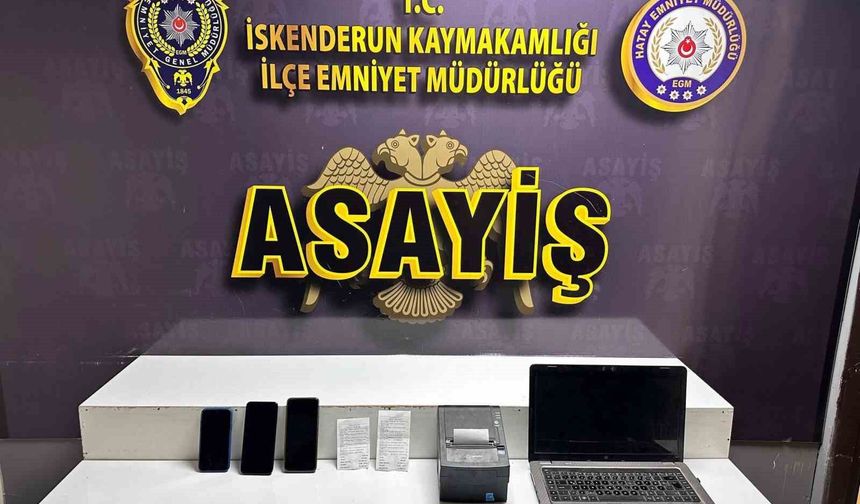 İskenderun'da bahis oynayanlara suçüstü; 3 gözaltı