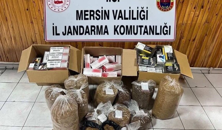 Mersin'de kaçak makaron operasyonu: 2 gözaltı