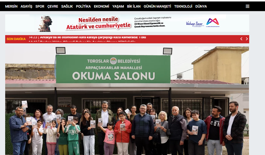 Mersin Büyükşehir belediyesi 23 nisan ilanı