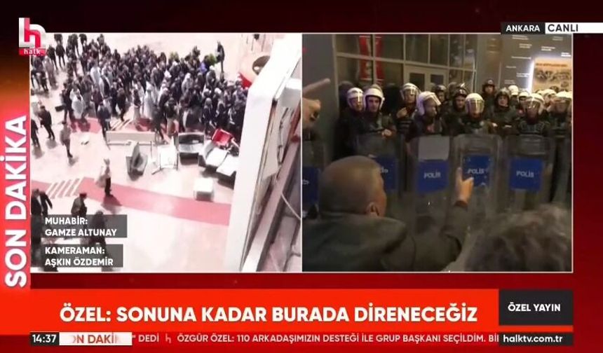 CHP Genel Merkezi'ne Biber Gazlı Polis Baskını
