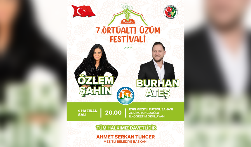 Mezitli’de 7. Örtüaltı Üzüm Festivali Coşkusu Başlıyor