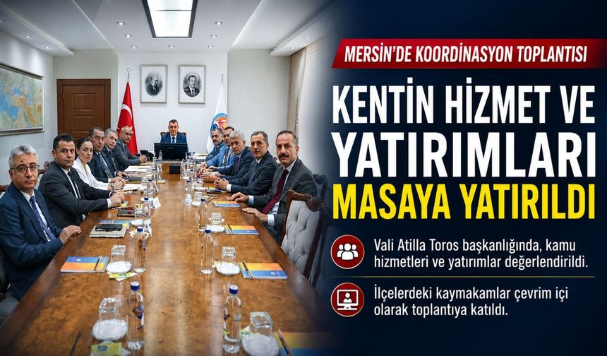 Vali Atilla Toros Başkanlığında Koordinasyon Toplantısı