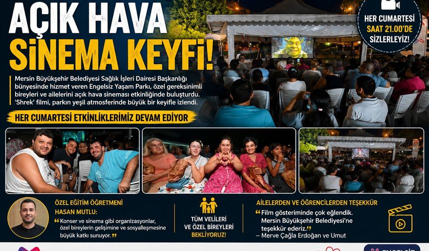 Mersin’de Özel Bireyler İçin Açık Hava Sineması