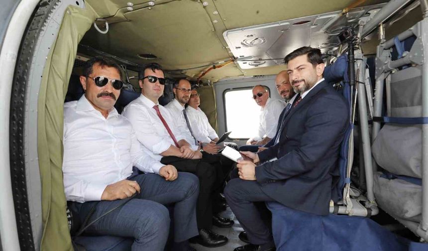 Hatay'da ihya ve inşa çalışmaları havadan incelendi