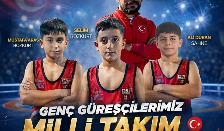 Kozan Belediyespor'un 3 güreşçisi U11 Serbest Güreş Milli Takım kampına davet edildi