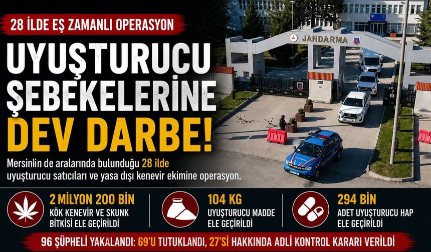 28 İlde Dev Narkotik Operasyonu