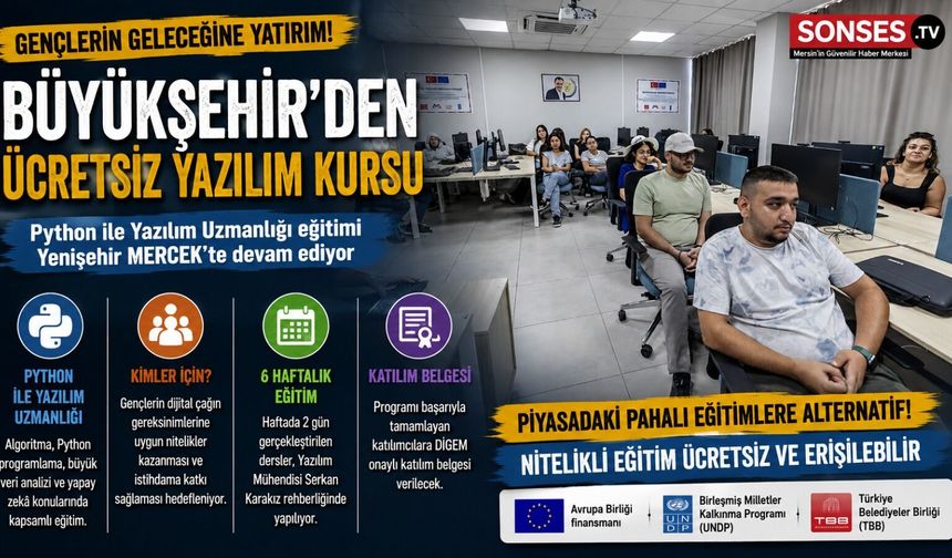 Mersin'de Gençlere Ücretsiz Python ve Yazılım Eğitimi