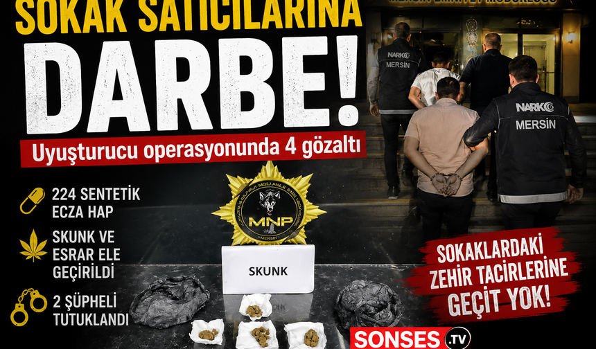 Mersin'de sokak satıcılarına operasyon: 2 tutuklama
