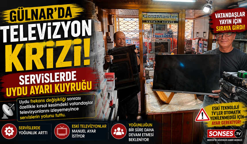 Gülnar’da Televizyon Servislerinde Uydu Yoğunluğu