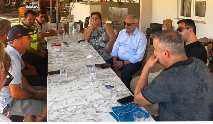 Talat Dinçer Yangın Bölgesinde İncelemelerde Bulundu