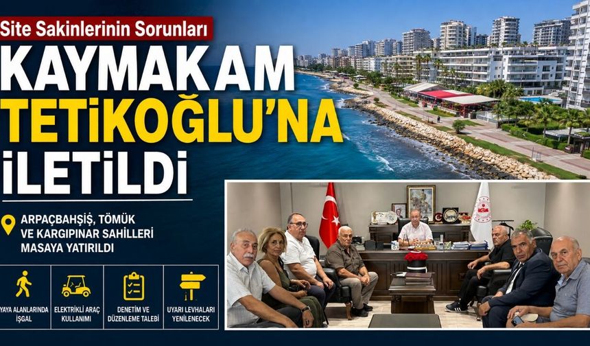 Erdemli Sahillerindeki Sorunlar Kaymakamlıkta