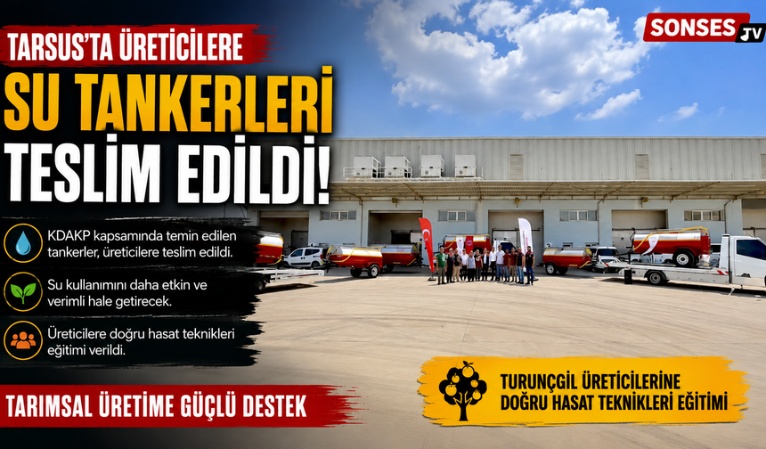 Tarsus'ta üreticilere ekipman desteği ve teknik eğitim