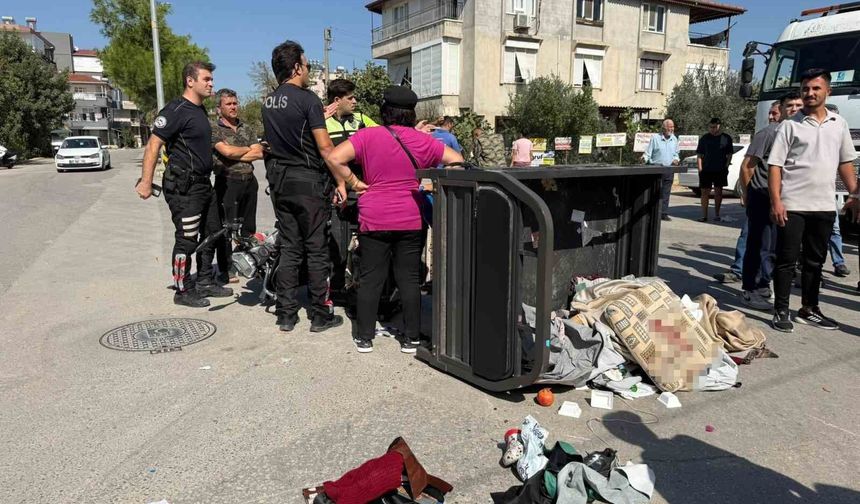 2 kişinin yaralandığı elektrikli bisiklet kazası güvenlik kamerasında
