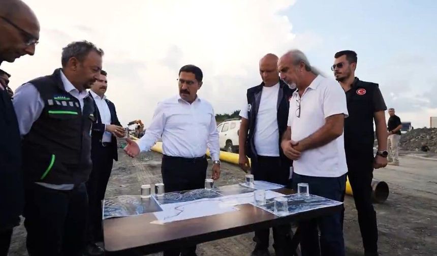 Koçören TOKİ bölgesinde 7 kilometrelik yol çalışması sürüyor