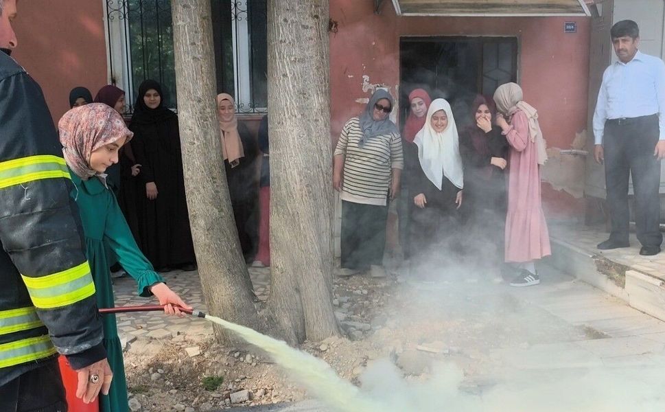 Anamur'da Kur'an kursunda yangın tatbikatı