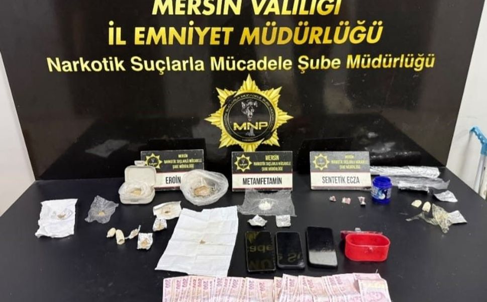 Mersin'de uyuşturucu taciri 5 şüpheli yakalanıp tutuklandı