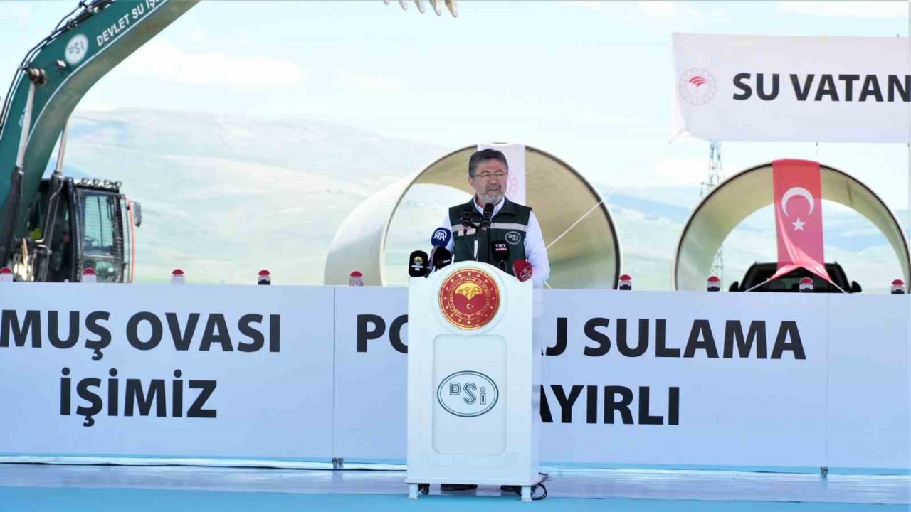 bakan yumakli mus ovasi pompaj sulama 1 etap insaati temel atma torenine katildi