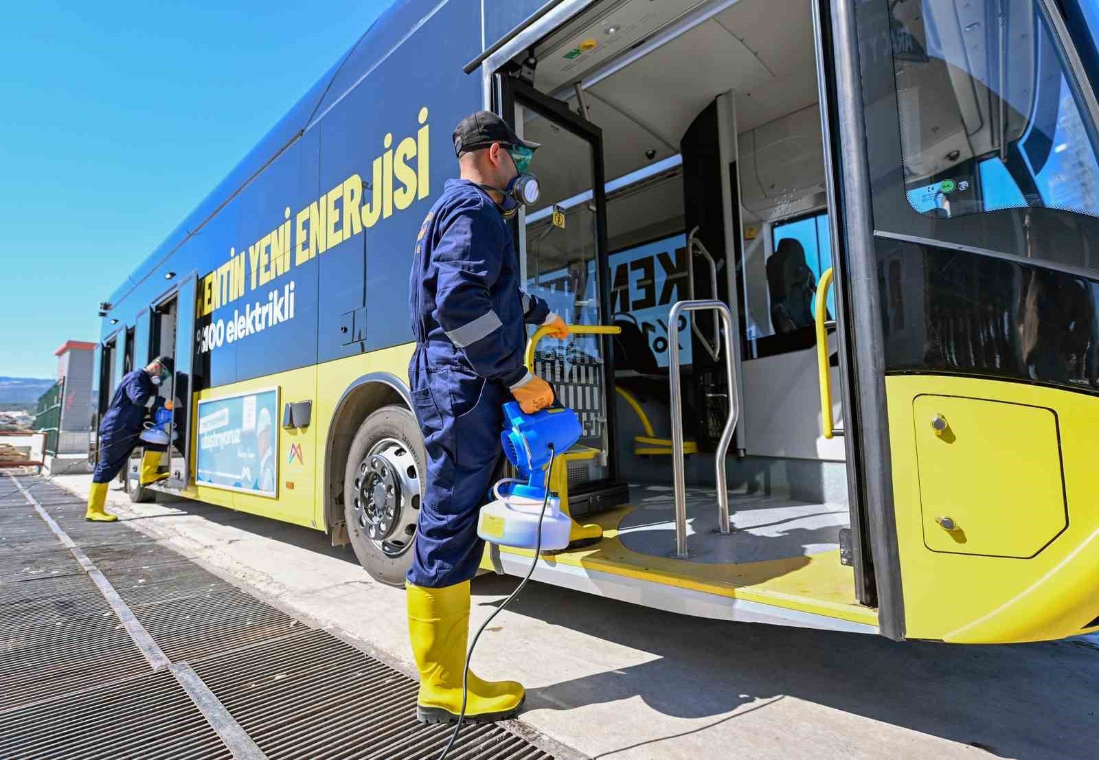 Mersin'de toplu taşımada hijyen ve güvenlik ön planda