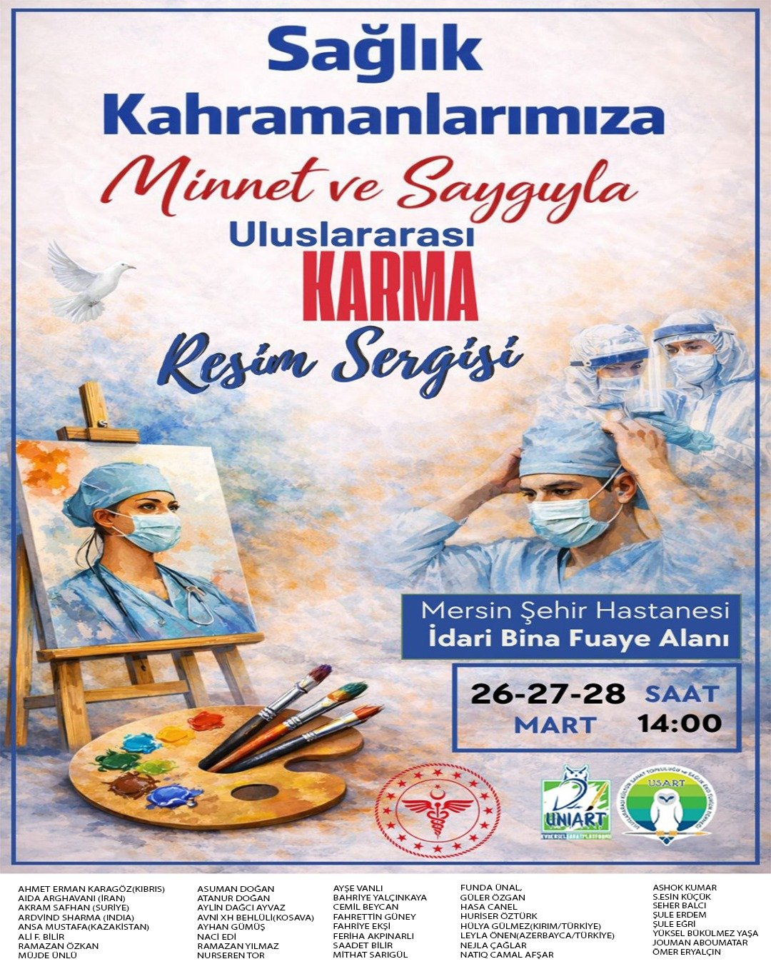 Sağlık Kahramanlarına Sanatla Teşekkür Sergisi Tamamlandı