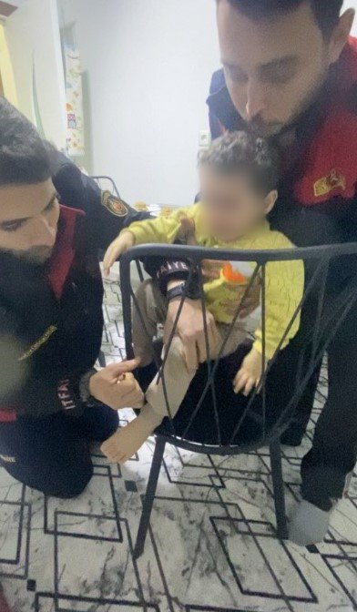 İtfaiyeci babanın oğlunu mesai arkadaşları kurtardı