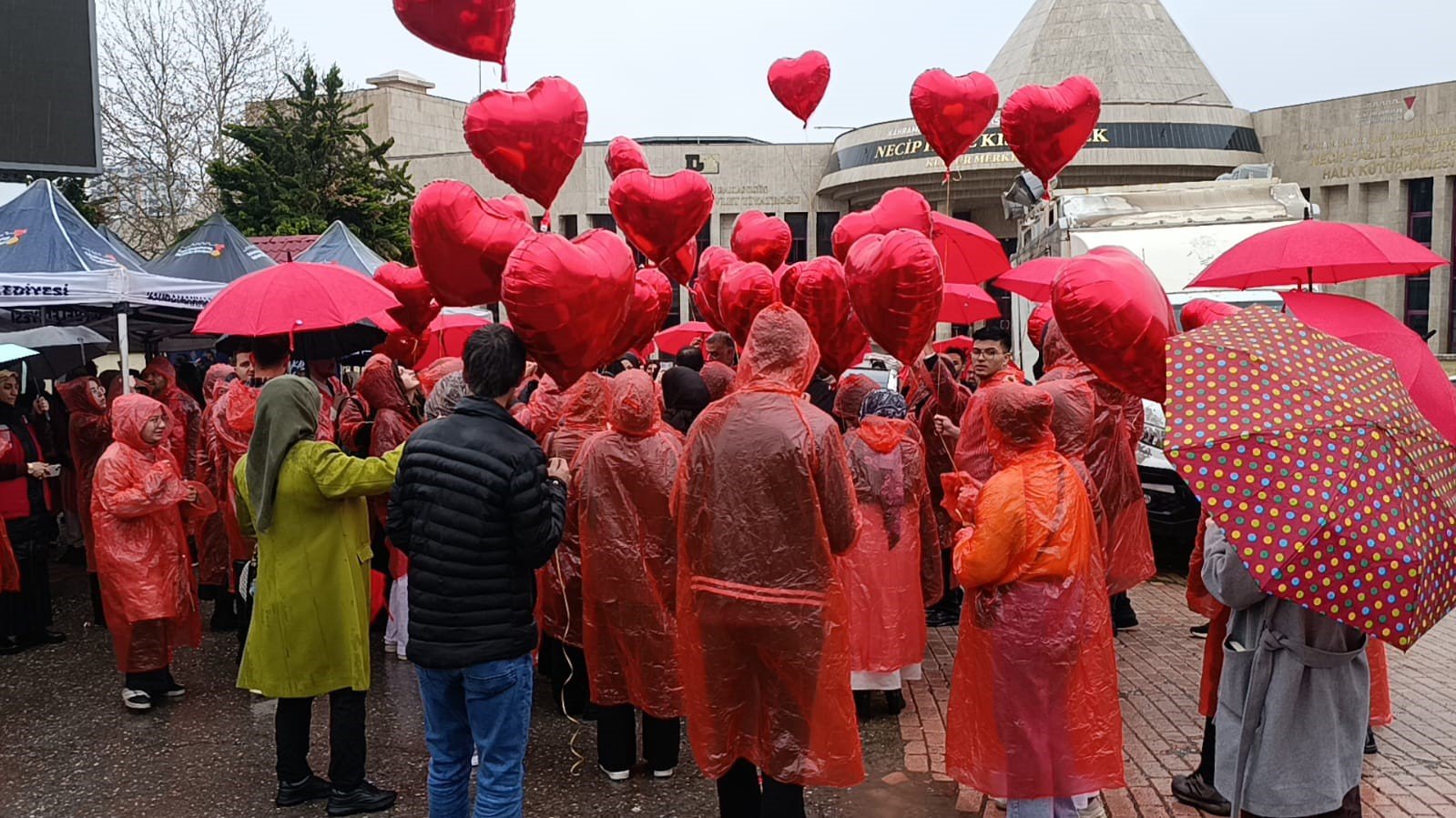 Kahramanmaraş'ta kalp balonlarıyla otizme dikkat çekildi