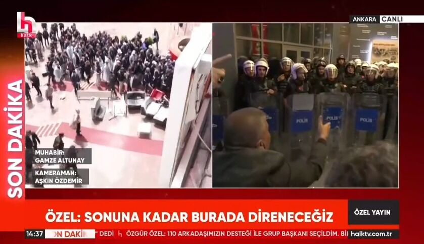 CHP Genel Merkezi'ne Biber Gazlı Polis Baskını