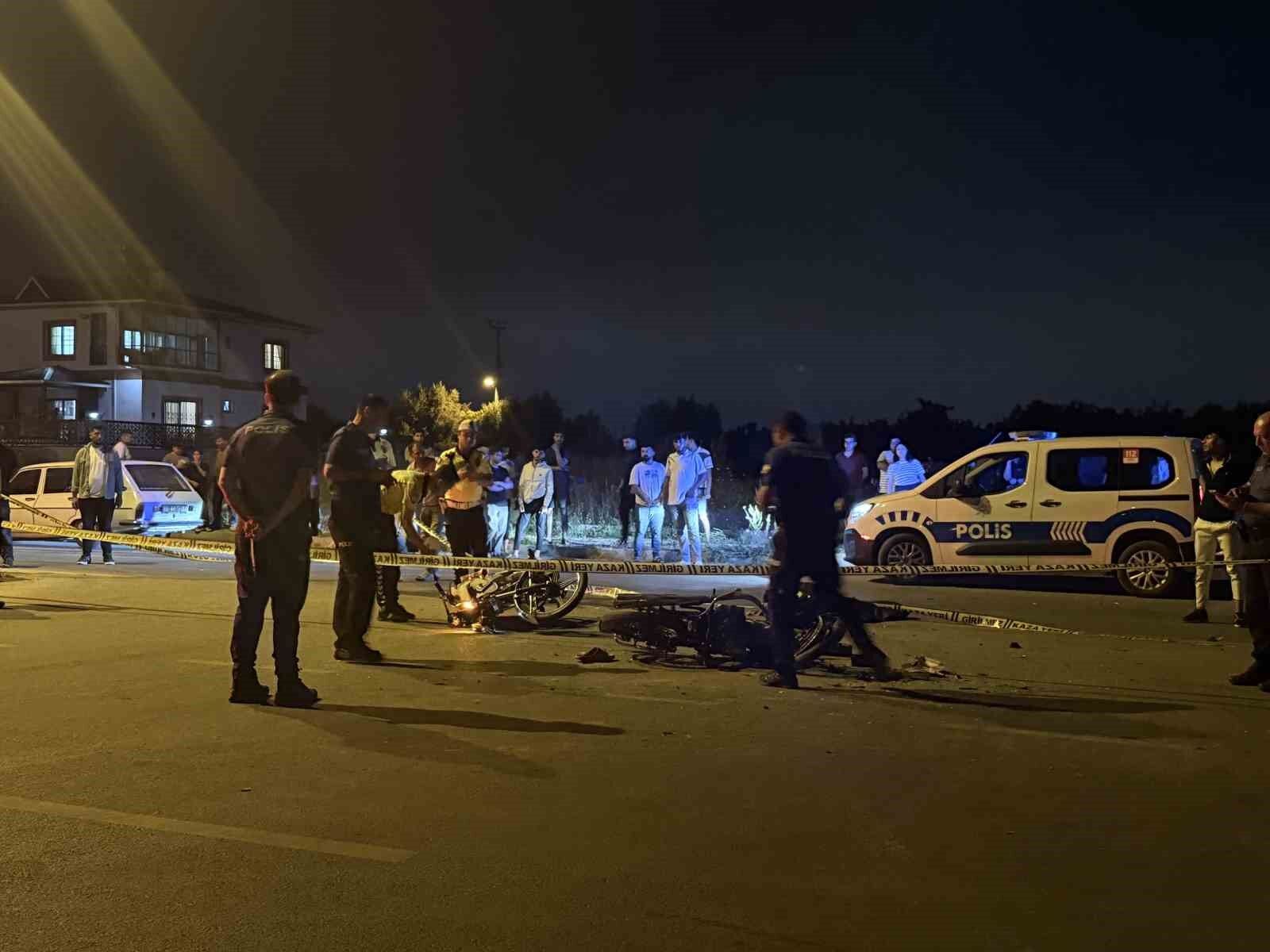 Mersin'de motosiklet kazası: 1 ölü, 1 yaralı