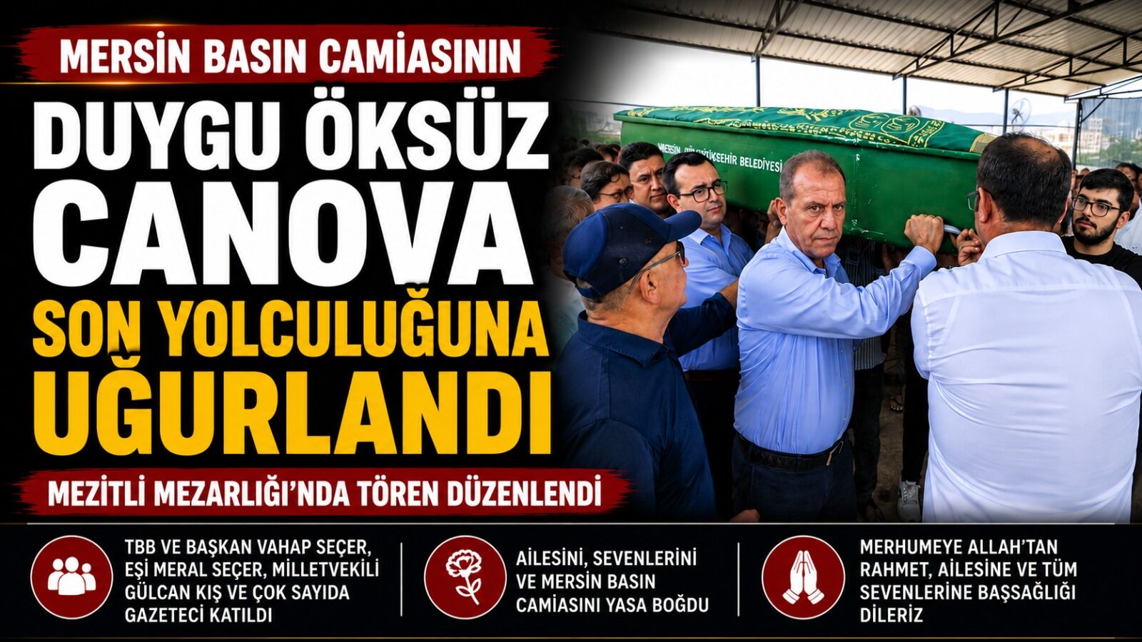 Gazeteci Duygu Öksüz Canova Son Yolculuğuna Uğurlandı